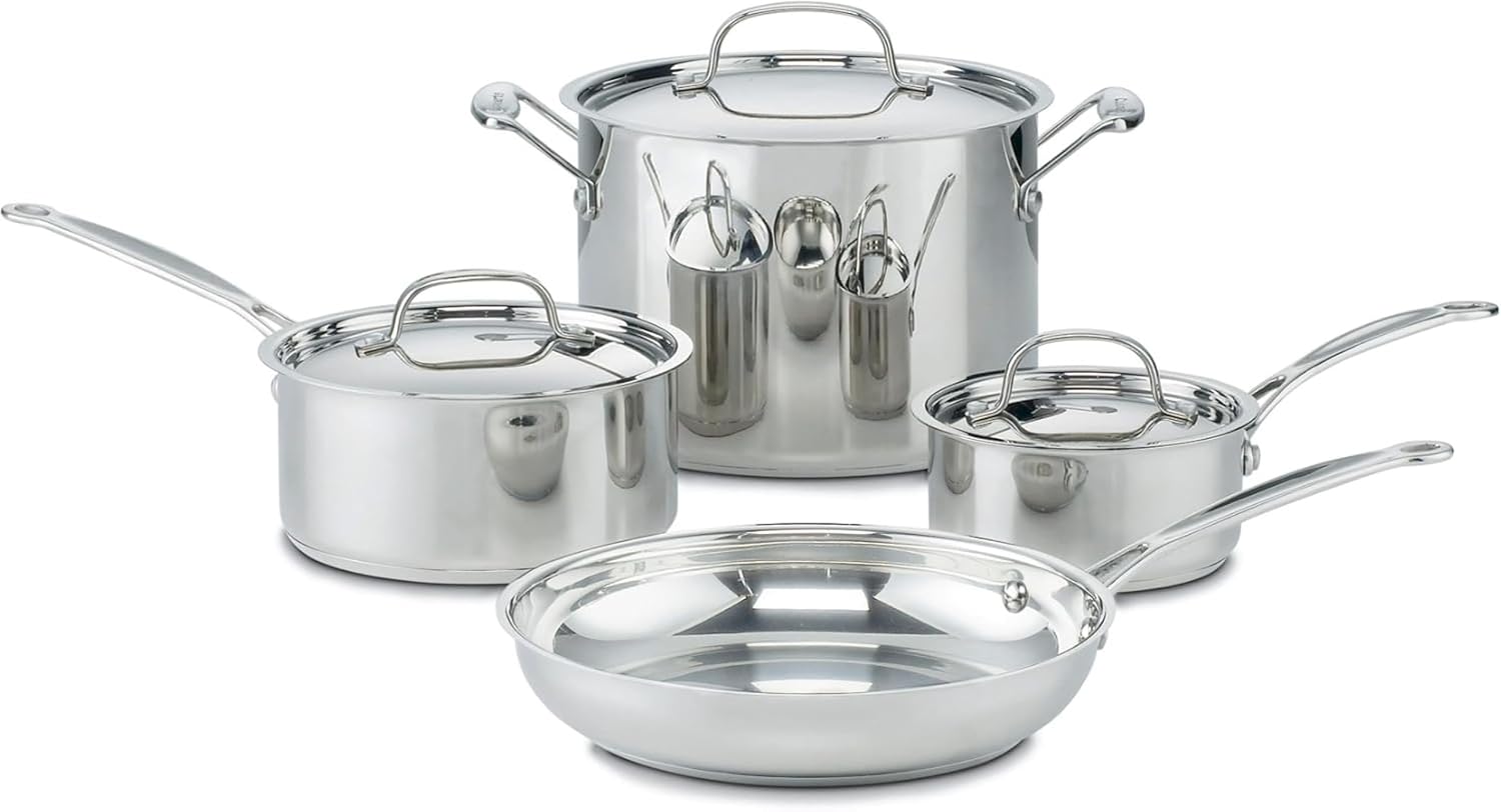 Cuisinart Chef's Classic 7-Piece Stainless Steel Cookware Set